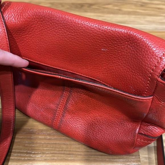 Coach red crossbody purse womens girls bag leather - Picture 4 of 4